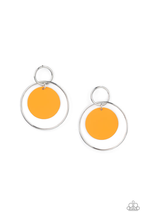 Paparazzi  POP, Look, and Listen - Orange  Post Earrings