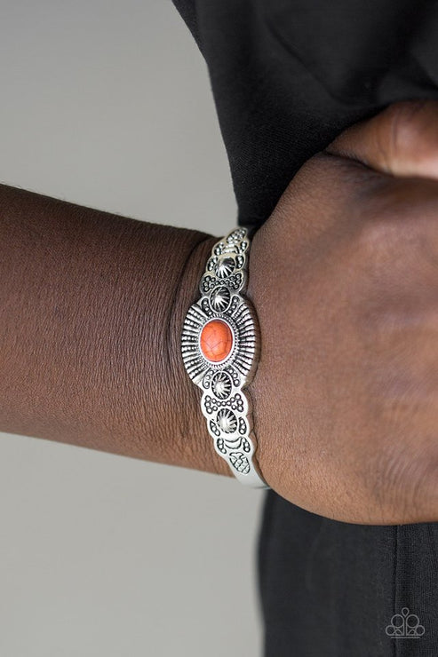 Paparazzi Wide Open Mesas - Orange Bracelet
