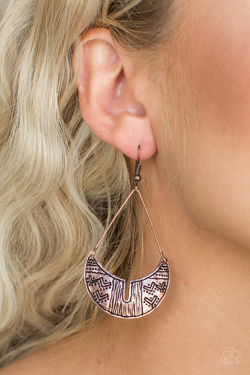 Paparazzi Trading Post Trending - Copper Earrings