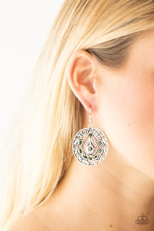 Paparazzi  Choose To Sparkle - Green  Earrings