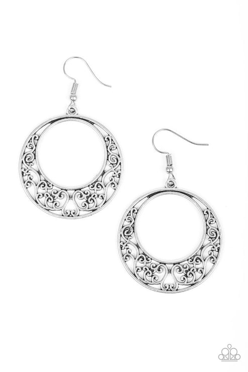 Paparazzi Newport Nautical - Silver Earrings