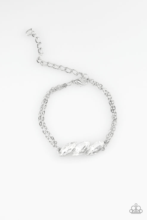 Paparazzi Pretty Priceless - White Bracelet