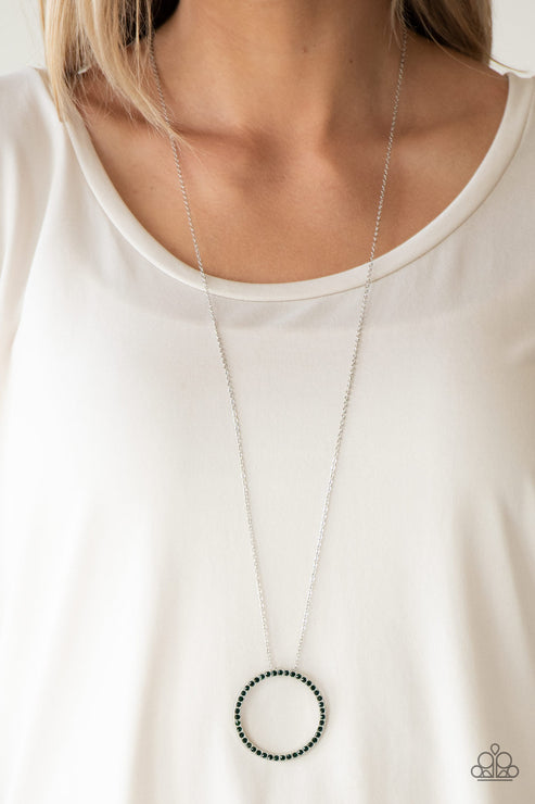Paparazzi Center Of Attention - Green Necklace