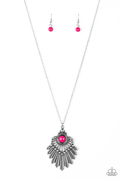 Paparazzi Inde-PENDANT Idol - Pink Necklace