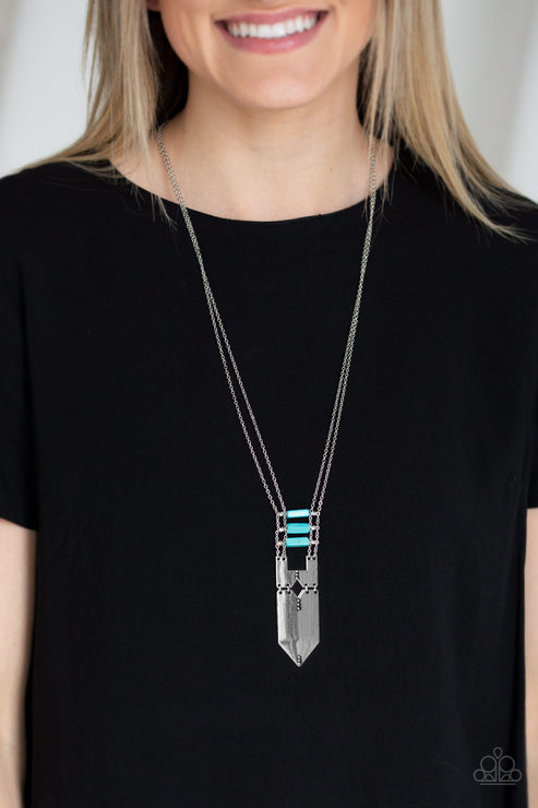 Paparazzi Triassic Era - Blue Necklace