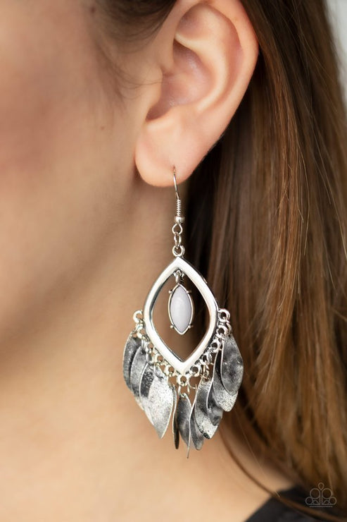Paparazzi Sunset Soul - Silver Earrings