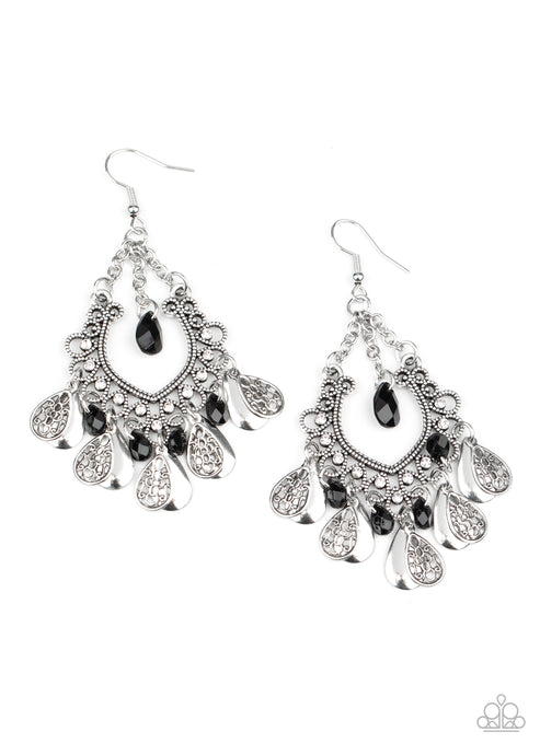 Paparazzi Musical Gardens - Black Earrings