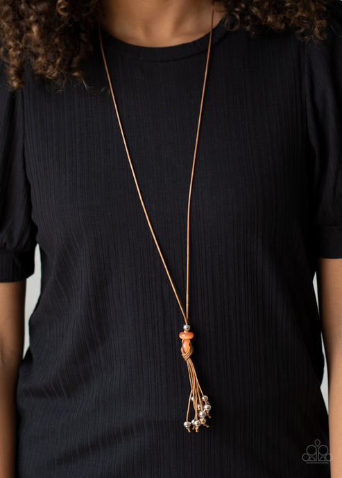 Paparazzi Ocean Child - Orange Necklace