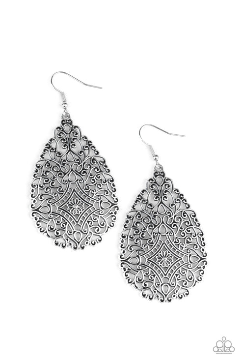 Paparazzi Napa Valley Vintage - Silver Earrings