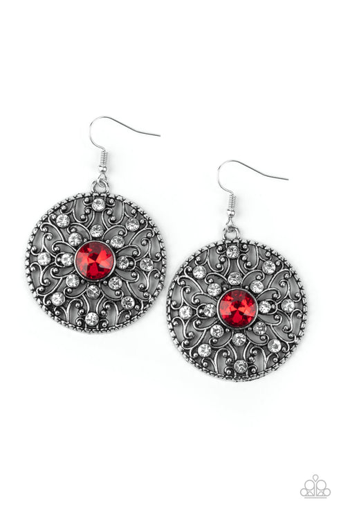 Paparazzi  GLOW Your True Colors - Red  Earrings