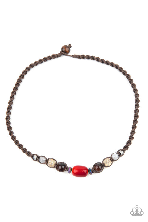 Paparazzi Put Up A BEACHFRONT - Red Necklace