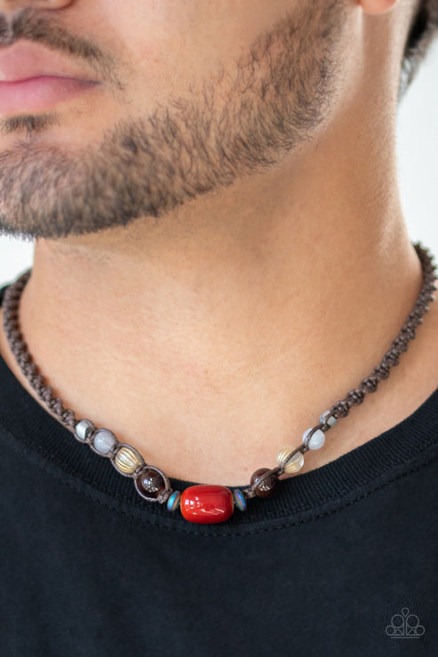 Paparazzi Put Up A BEACHFRONT - Red Necklace