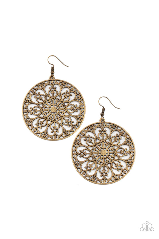 PAPARAZZI "MAKE A MANDALA OUT OF YOU" BRASS EARRINGS