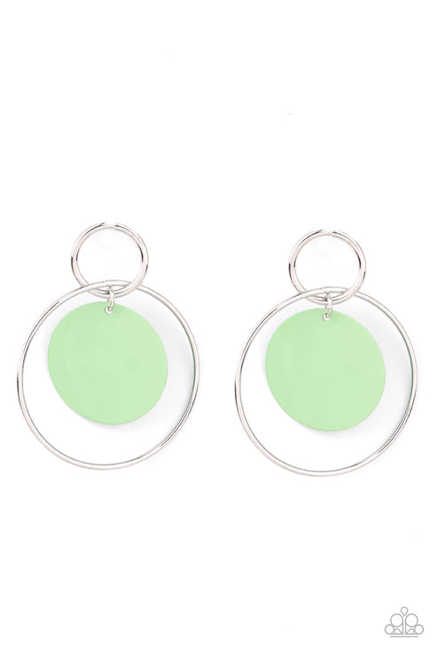 Paparazzi  POP, Look, and Listen - Green  Post Earrings