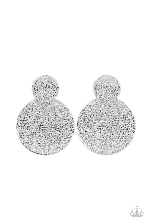 Paparazzi Refined Relic - Silver Post Earrings