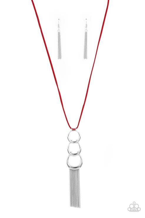 Paparazzi Industrial Conquest - Red Necklace