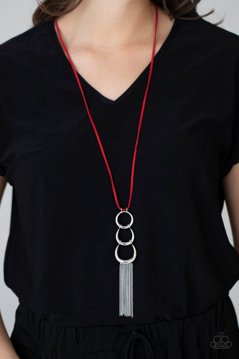 Paparazzi Industrial Conquest - Red Necklace