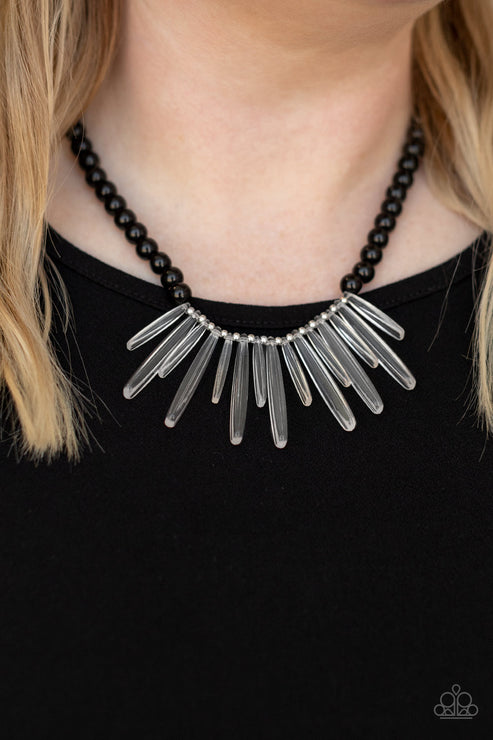Paparazzi Icy Intimidation - Black Necklace
