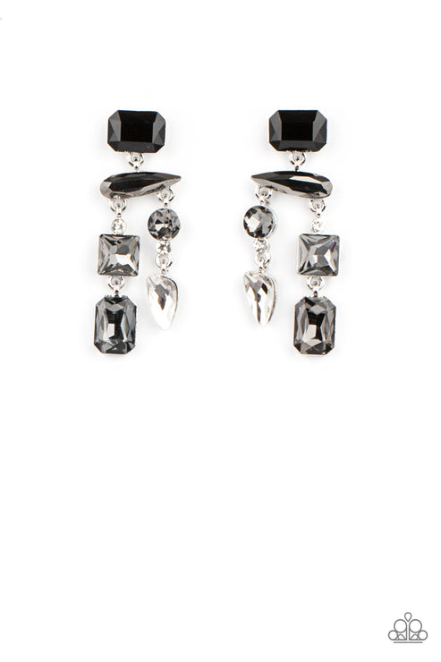 Paparazzi  Hazard Pay - Silver  Post Earrings