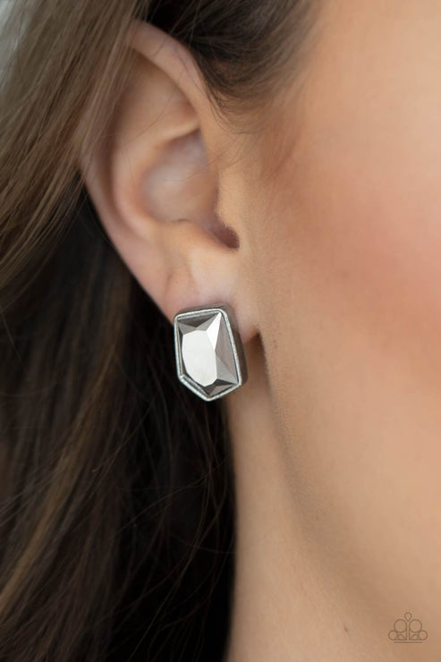 Paparazzi  Indulge Me - Silver  Post Earrings
