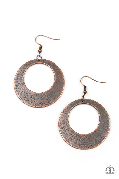 Paparazzi  Outer Plains - Copper  Earrings