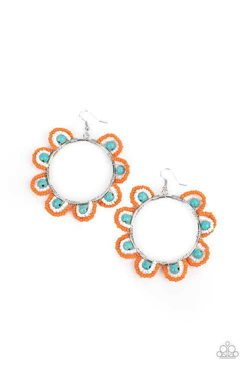 Paparazzi  Groovy Gardens - Blue  Earrings