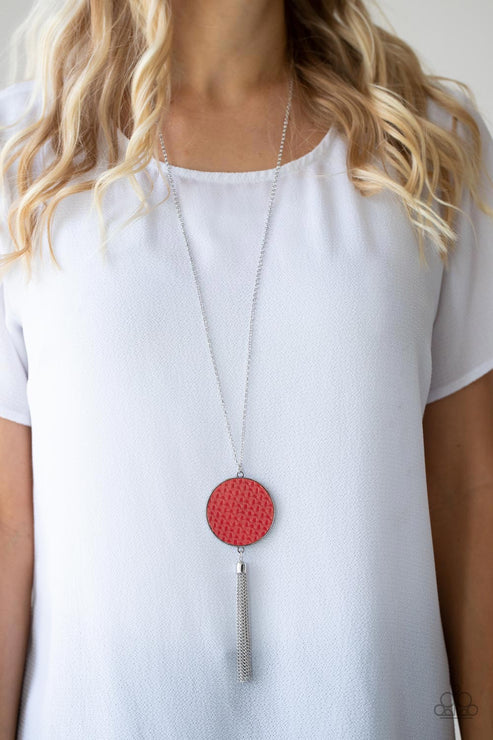 Paparazzi Wondrously Woven - Red Necklace