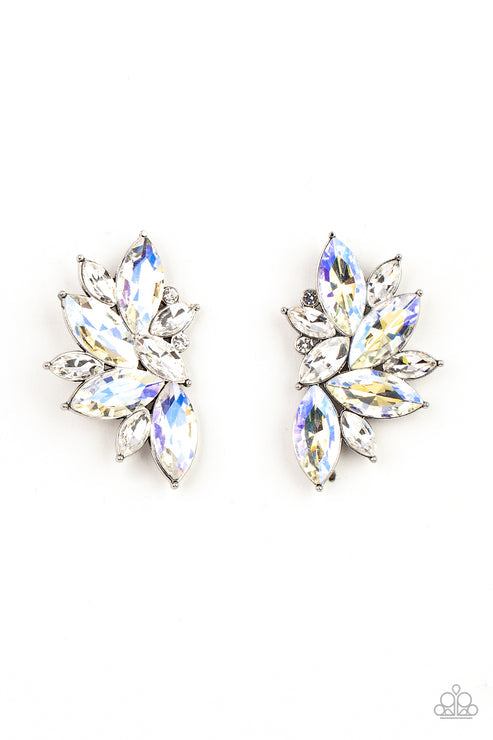 Paparazzi  Instant Iridescence - White  Post Earrings