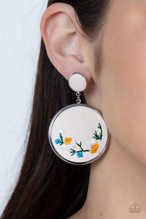 Paparazzi Embroidered Gardens - Multi Post Earrings