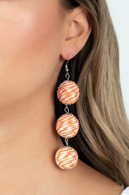 Paparazzi  Laguna Lanterns - Orange  Earrings