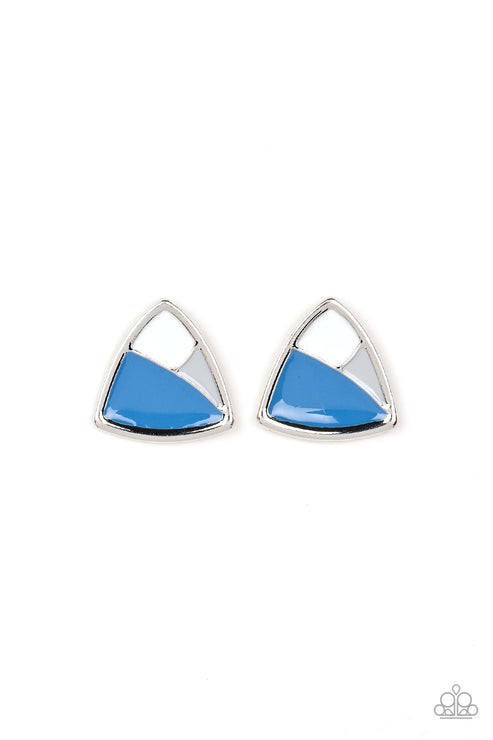 Paparazzi  Kaleidoscopic Collision - Blue  Post Earrings