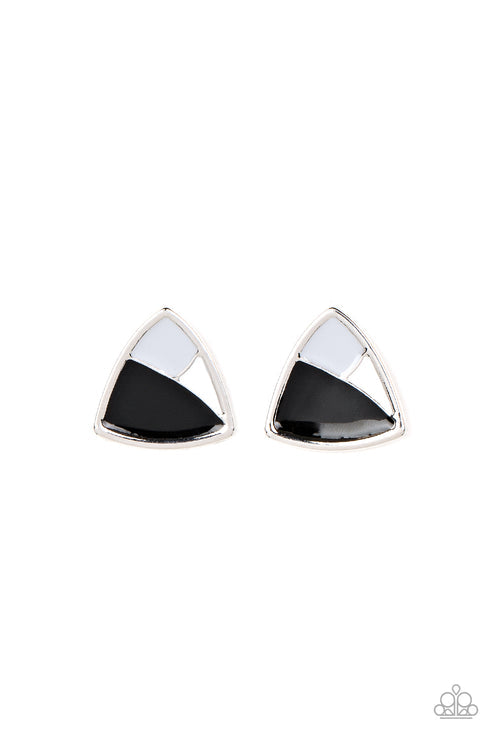 Paparazzi Kaleidoscopic Collision - Black Post Earrings