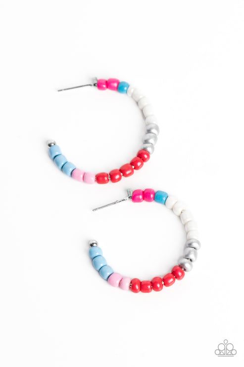 Paparazzi  Multicolored Mambo - Pink Multi  Earrings