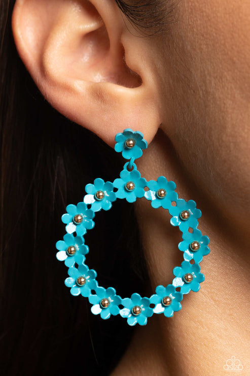 Paparazzi  Daisy Meadows - Blue  Post Earrings