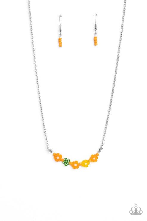 Paparazzi BOUQUET We Go - Orange Necklace
