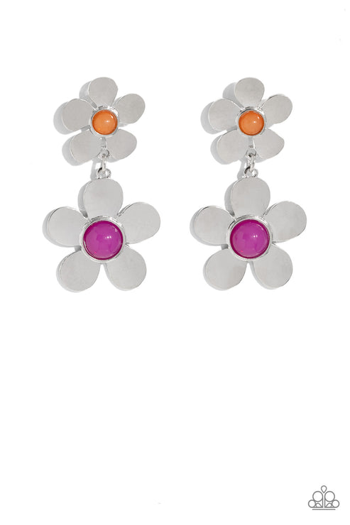 Paparazzi  Fashionable Florals - Pink  Post Earrings