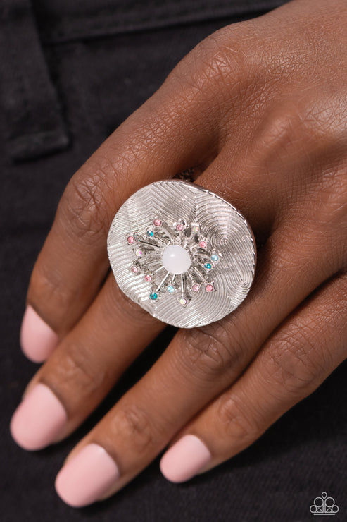 Paparazzi Seriously SUNBURST - White Ring