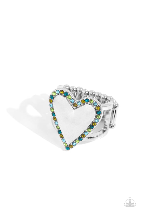 Paparazzi Smitten Shimmer - Green Ring