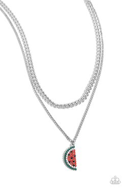 Paparazzi Watermelon Whimsy - Red Necklace