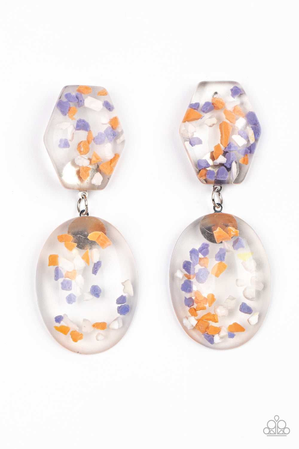 Flaky Fashion - orange - Paparazzi earrings