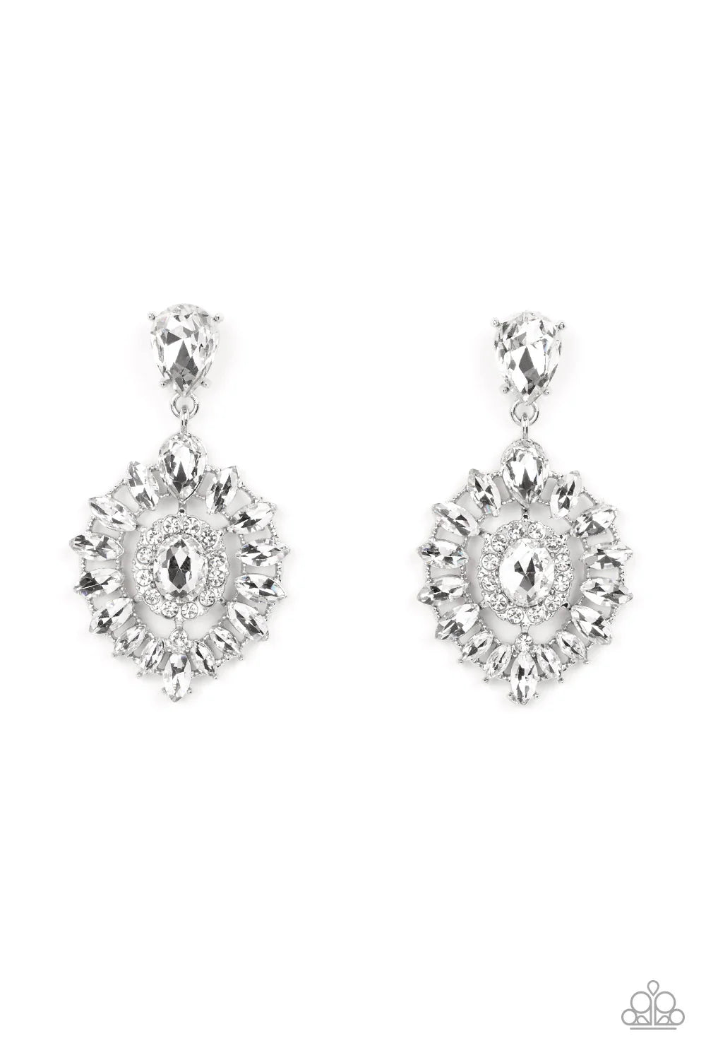 Paparazzi My Good LUXE Charm - White Post Earrings