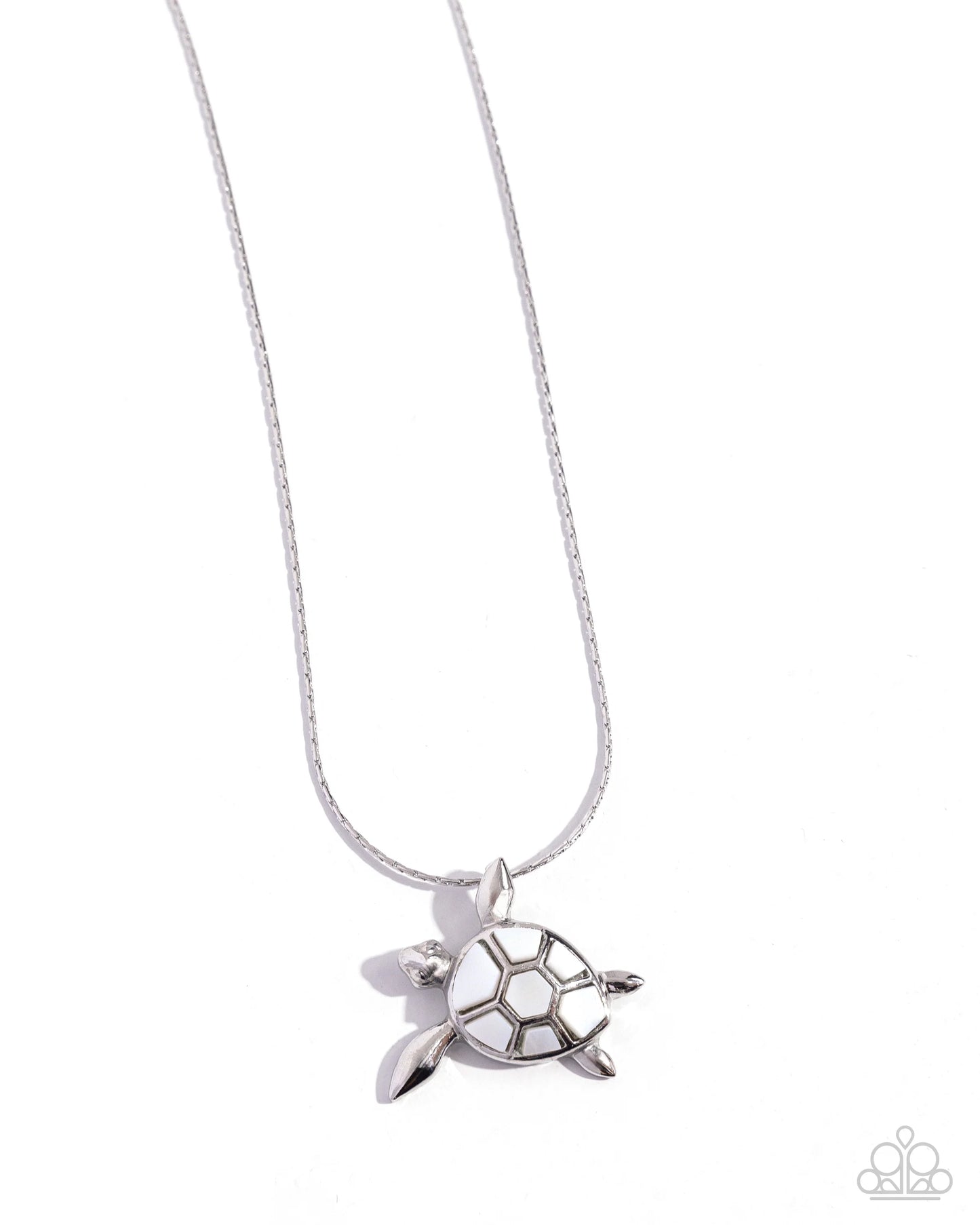 Sea Turtle Statement - white - Paparazzi necklace