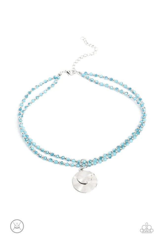 Paparazzi Necklace ~ Compacted Cosmos - Blue