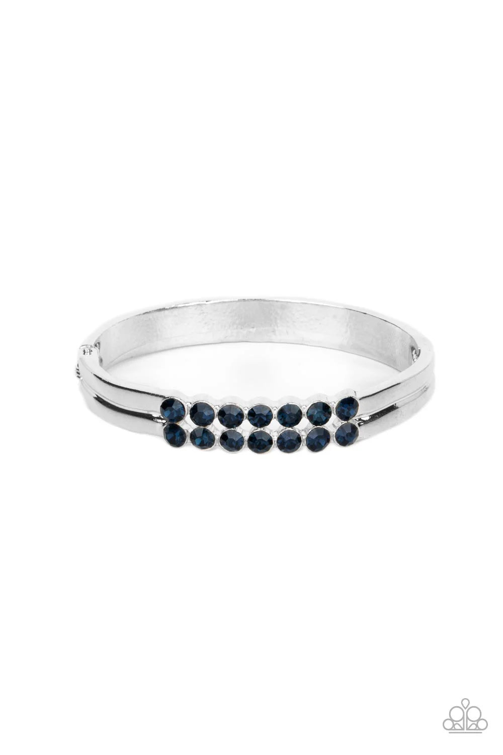 Paparazzi Doubled Down Dazzle - Blue Bracelet
