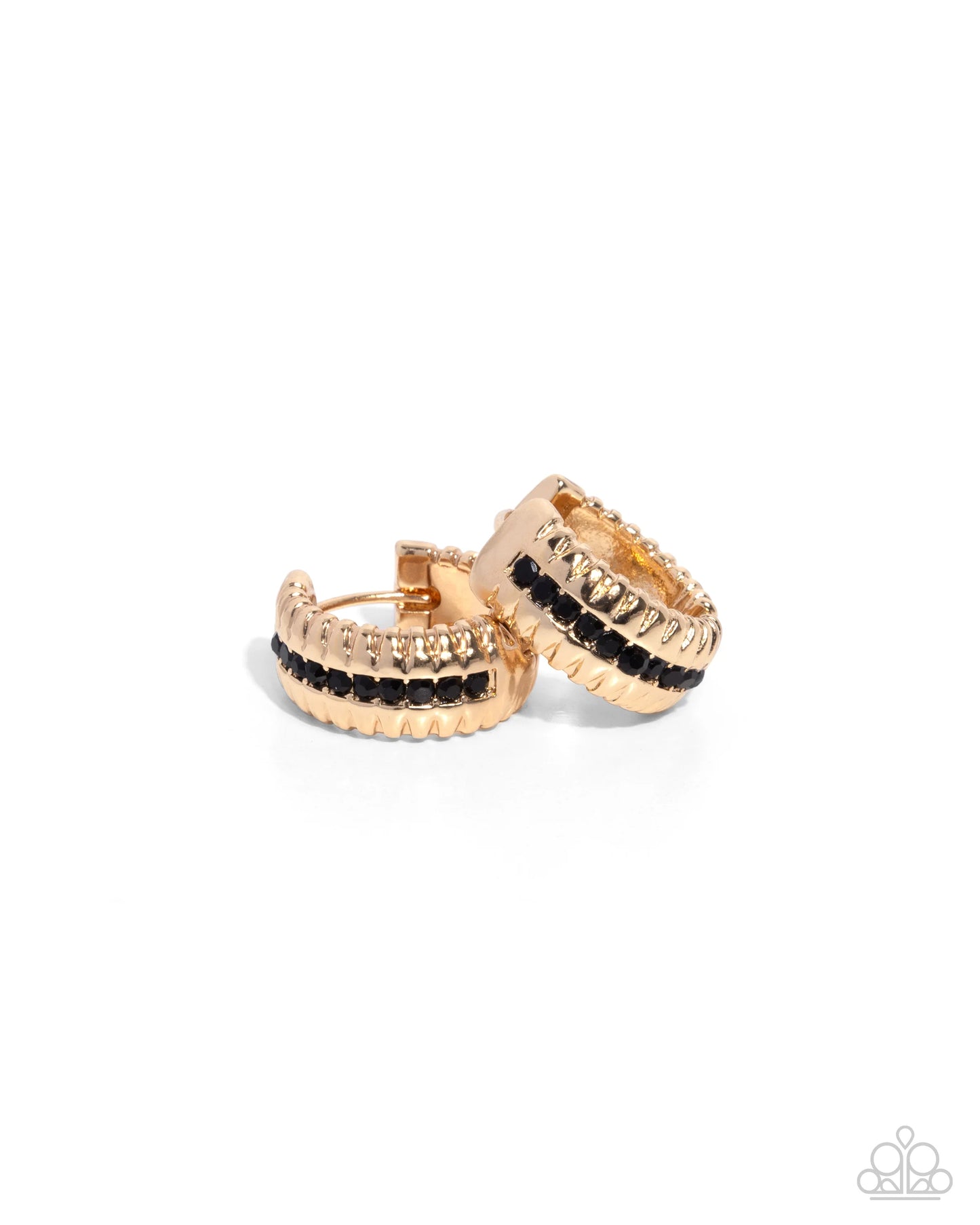 Paparazzi Serrated Shimmer Gold Earrings