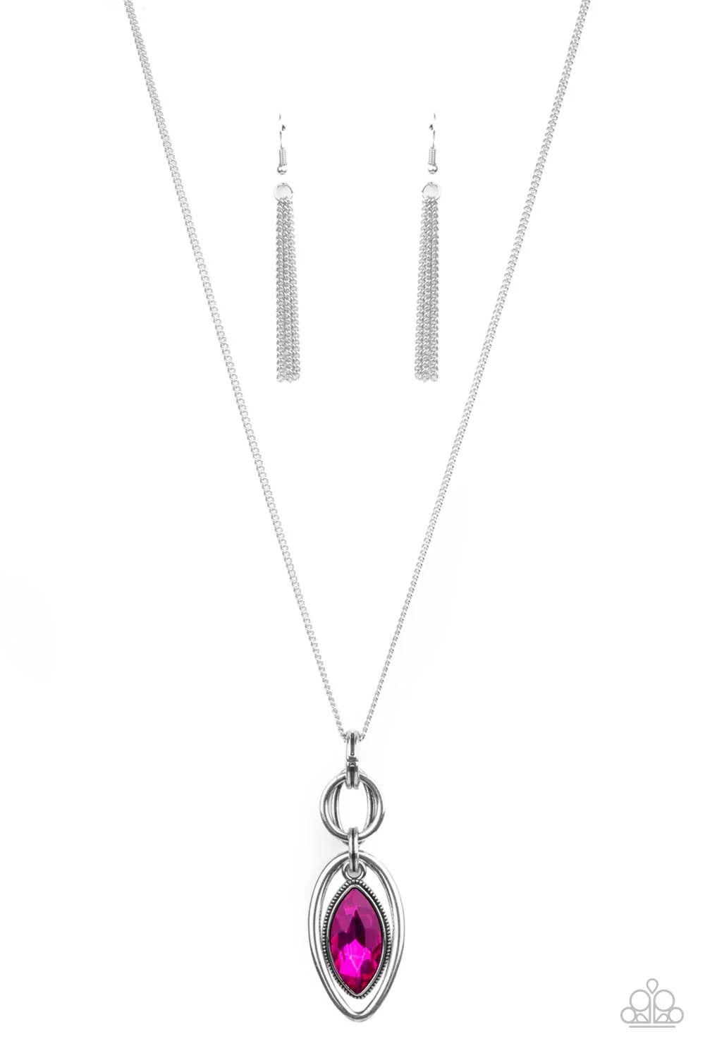 Paparazzi Glamorously Glaring - Pink Necklace