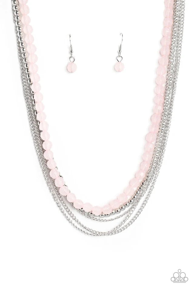 Paparazzi Necklace ~ Boardwalk Babe - Pink