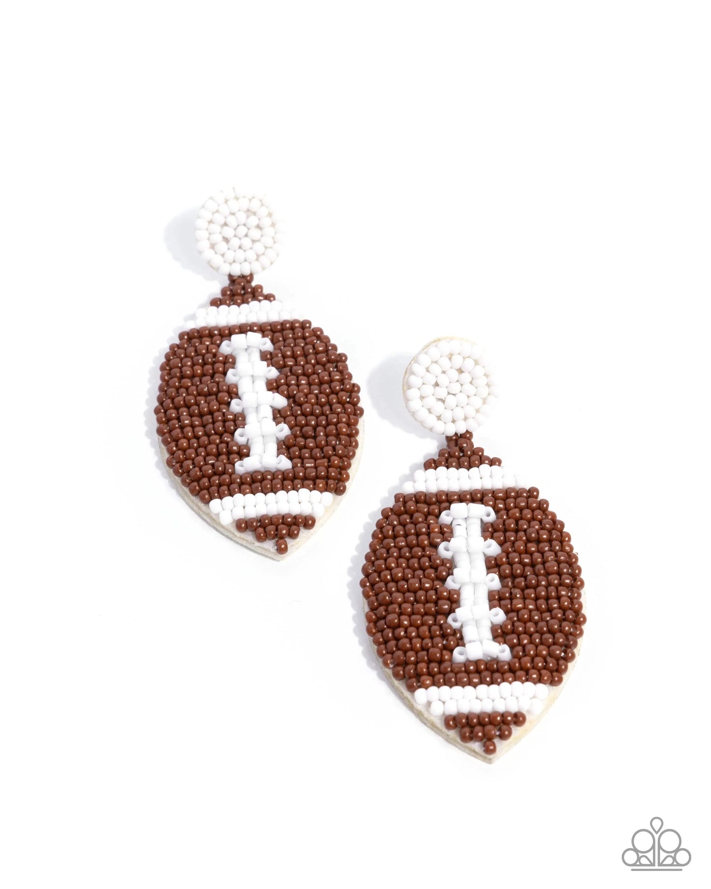 Paparazzi Football Fan - Brown Post Earrings