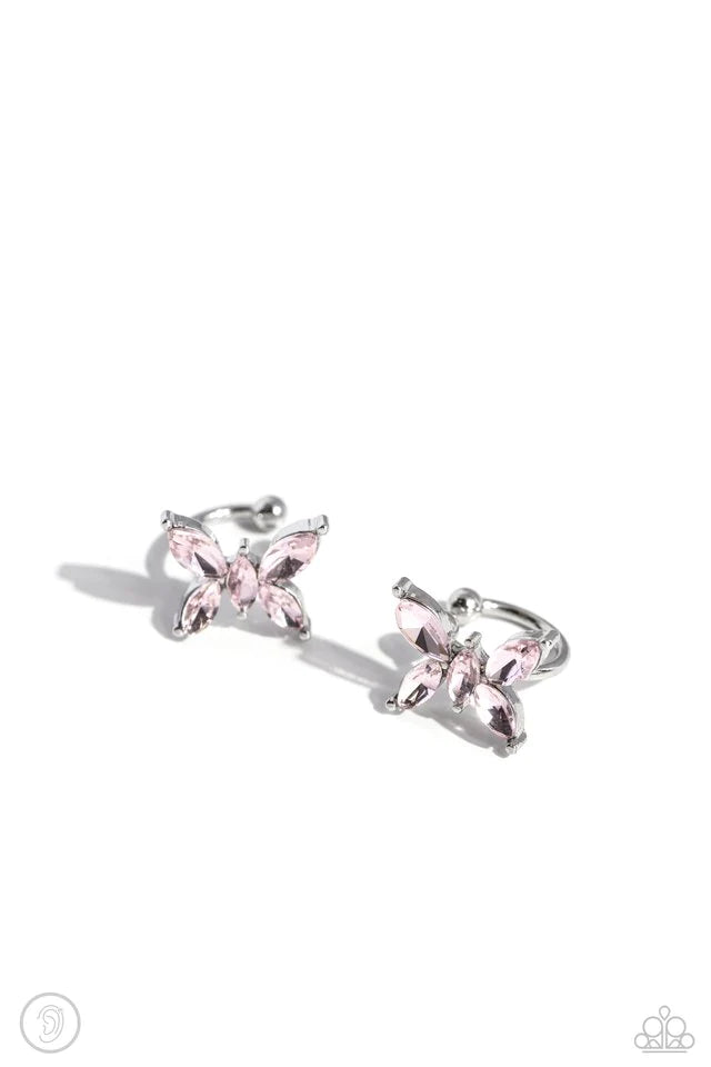 Paparazzi Earring ~ Aerial Advancement - Pink