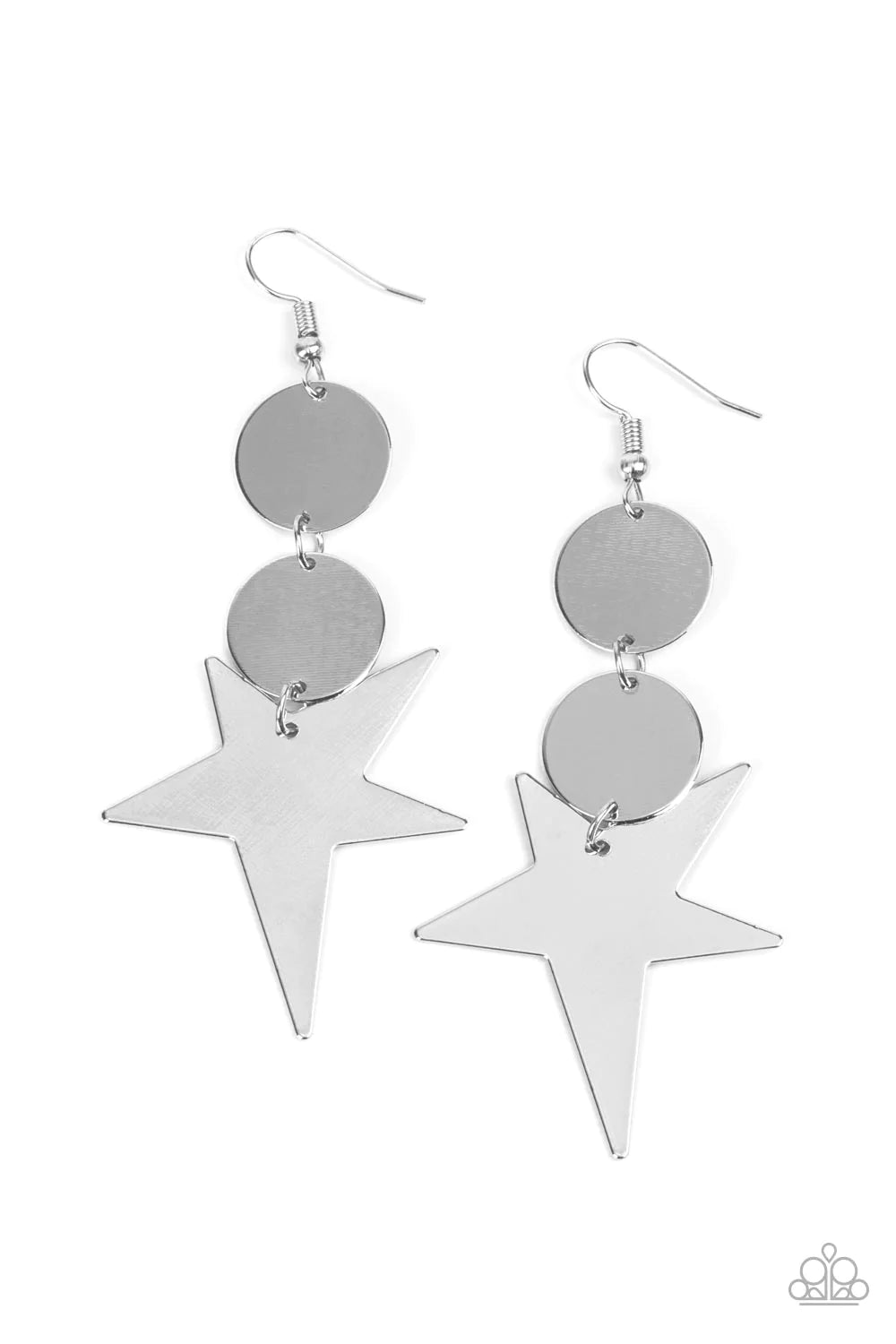 PAPARAZZI "STAR BIZARRE" SILVER EARRINGS